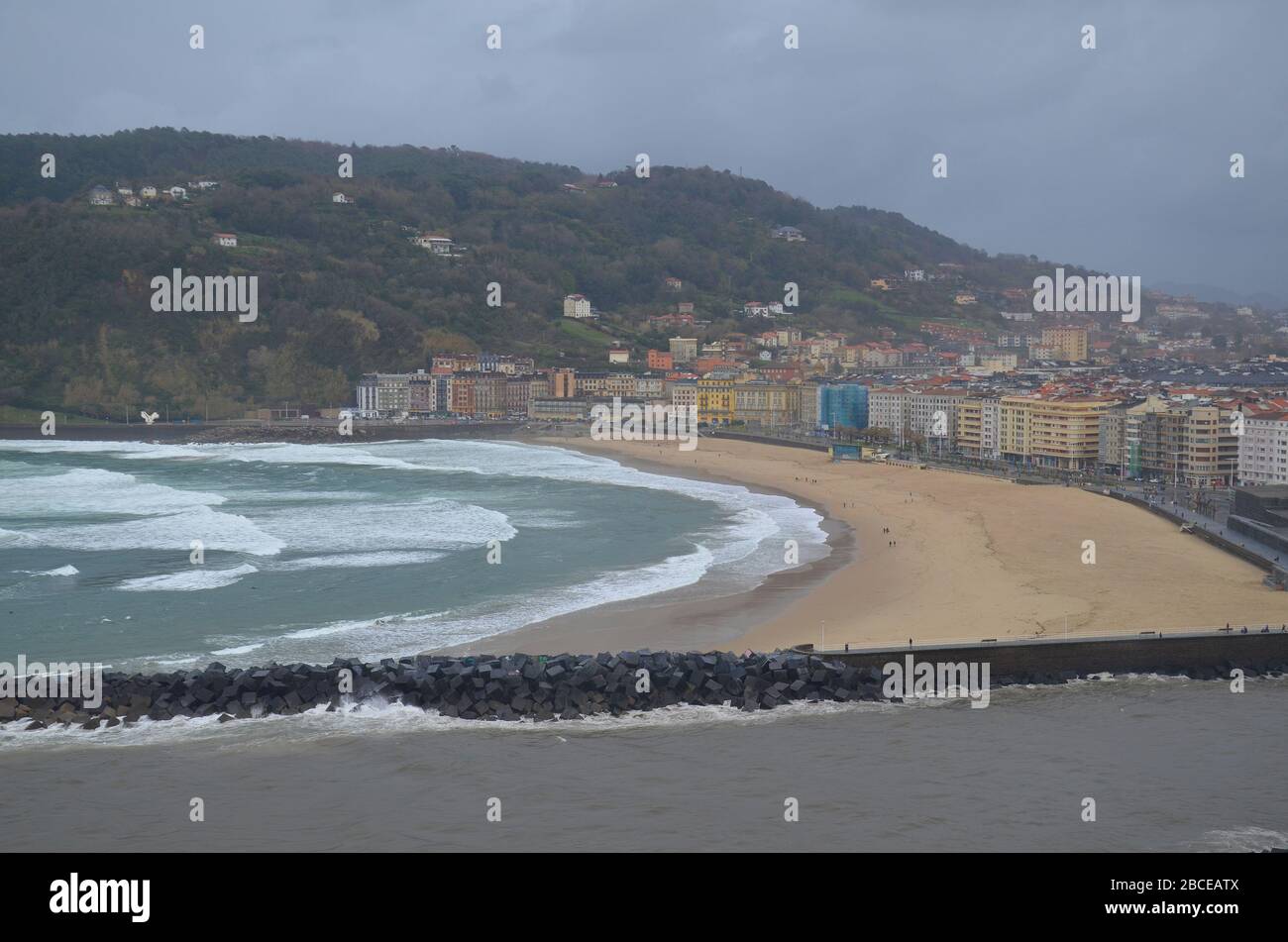 San SebastianDonostia im Baskenland, Spanien, an der Atlantik Küste Blick von der Festung