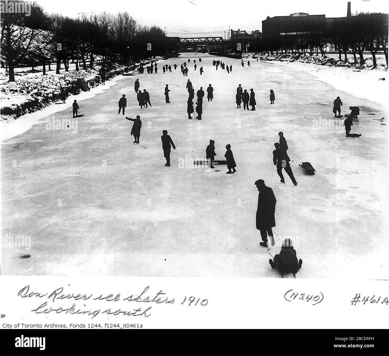 Skaters On Don River Looking South From Riverdale Park Ca 1900 1930 City Of Toronto Archives This Image Is Available From The City Of Toronto Archives Listed Under The Archival Citation