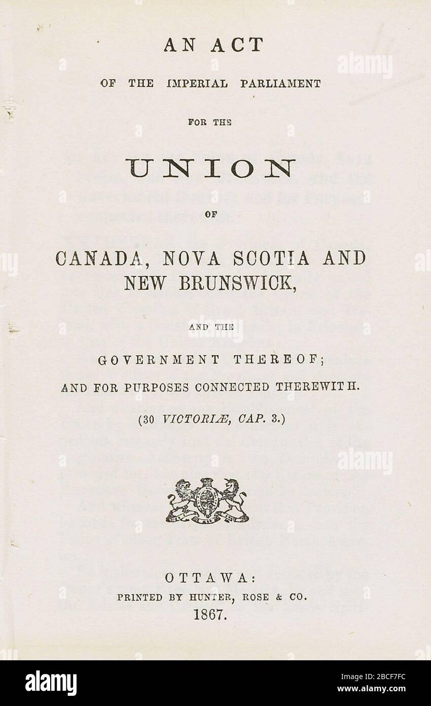 Dominion of canada 1867 High Resolution Stock Photography and Images