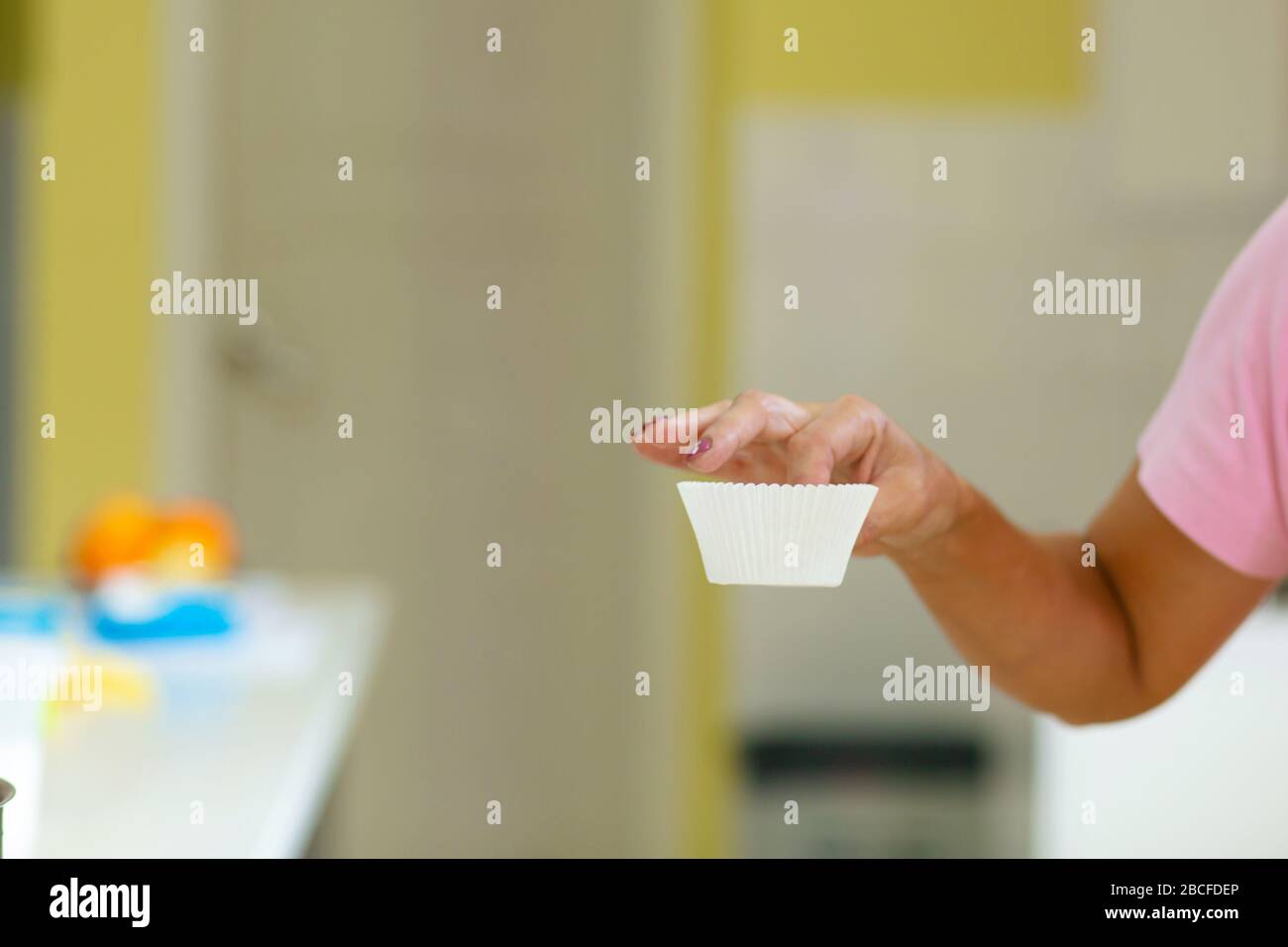 Cupcake baking dish. Professional cooking tools. Stock Photo