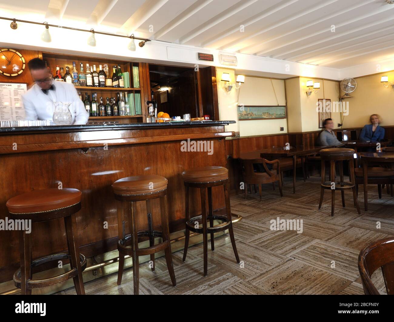 Harry's Bar restaurant, interiors, Venice, Veneto, Italy, Europe Stock ...