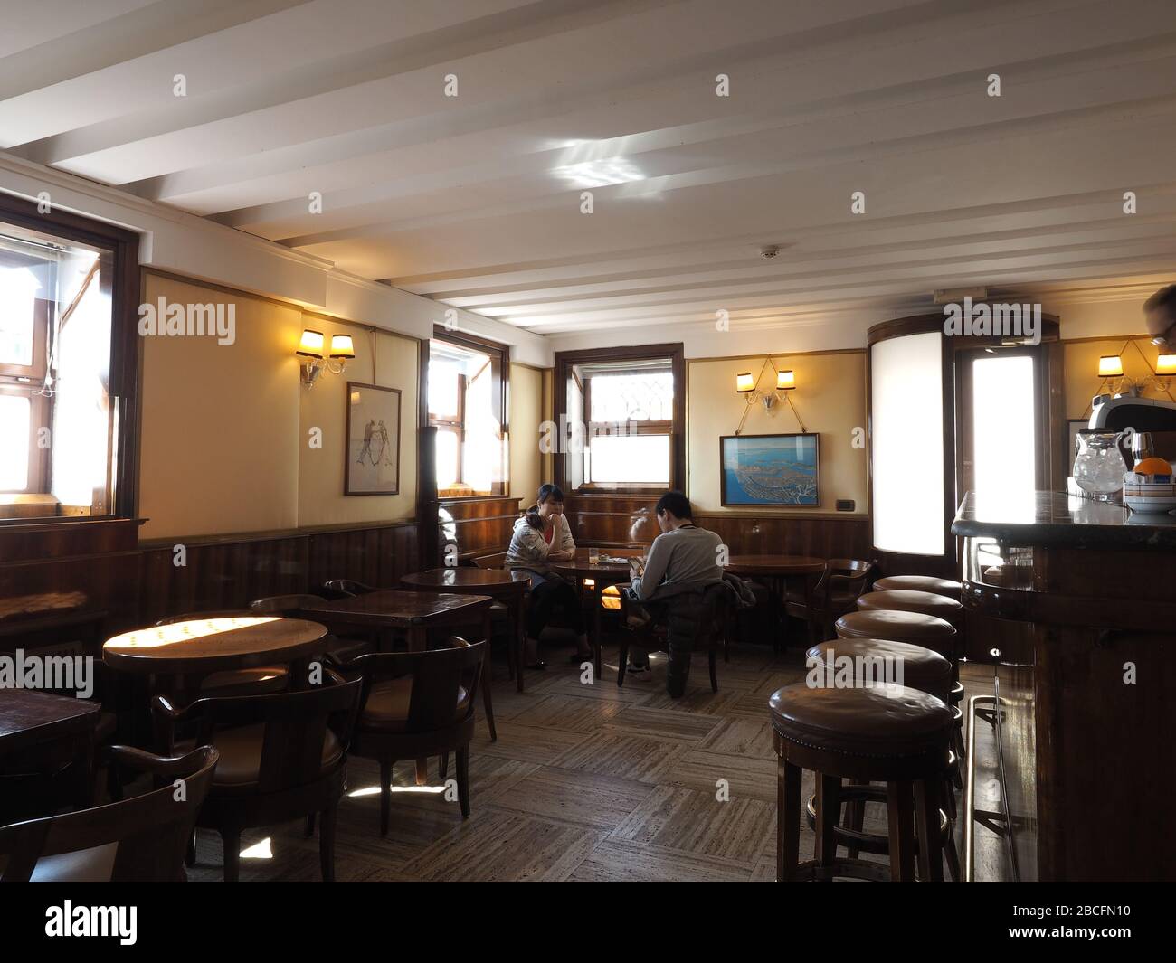 Harry's Bar restaurant, interiors, Venice, Veneto, Italy, Europe Stock ...