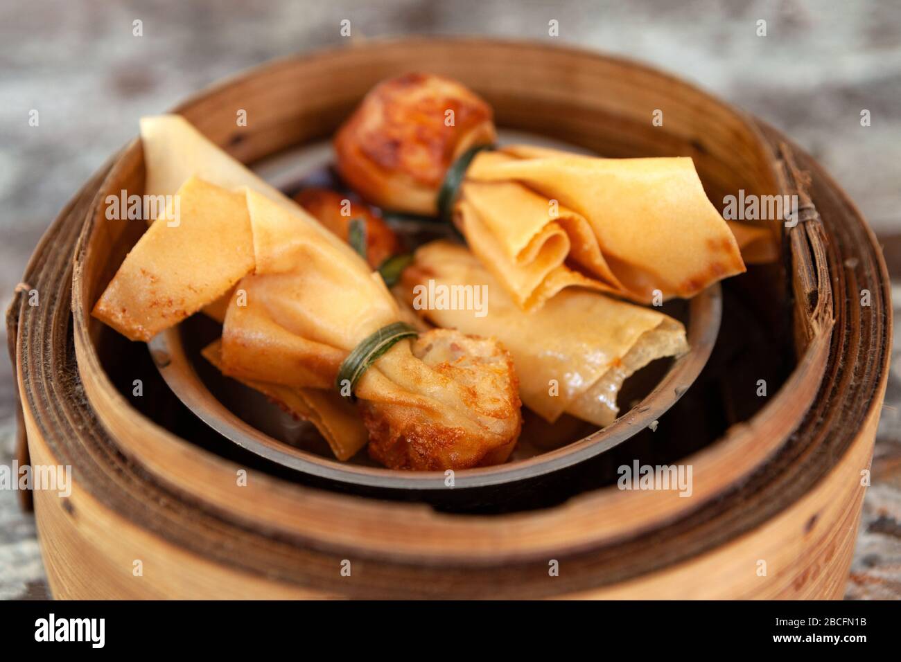 Thai Money Bag or Toong Tong is Thai Traditional Spring Rolls one of