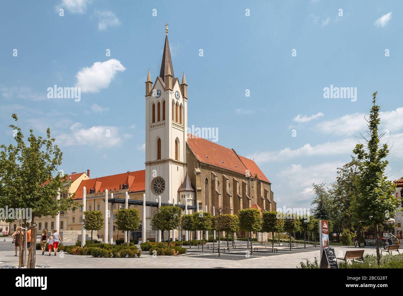 The Our Lady of Hungary Church in Keszthely on a suny summer day Stock Photo
