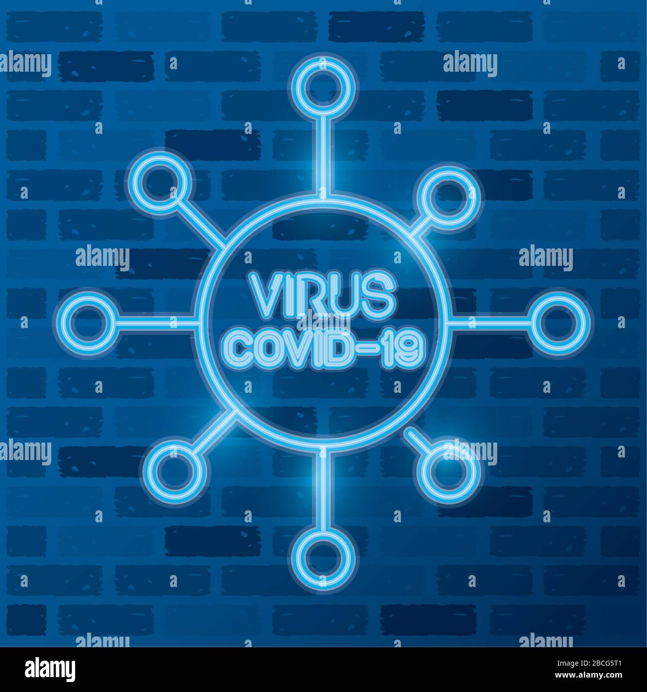 covid19 pandemic particle neon light in wall Stock Vector Image & Art