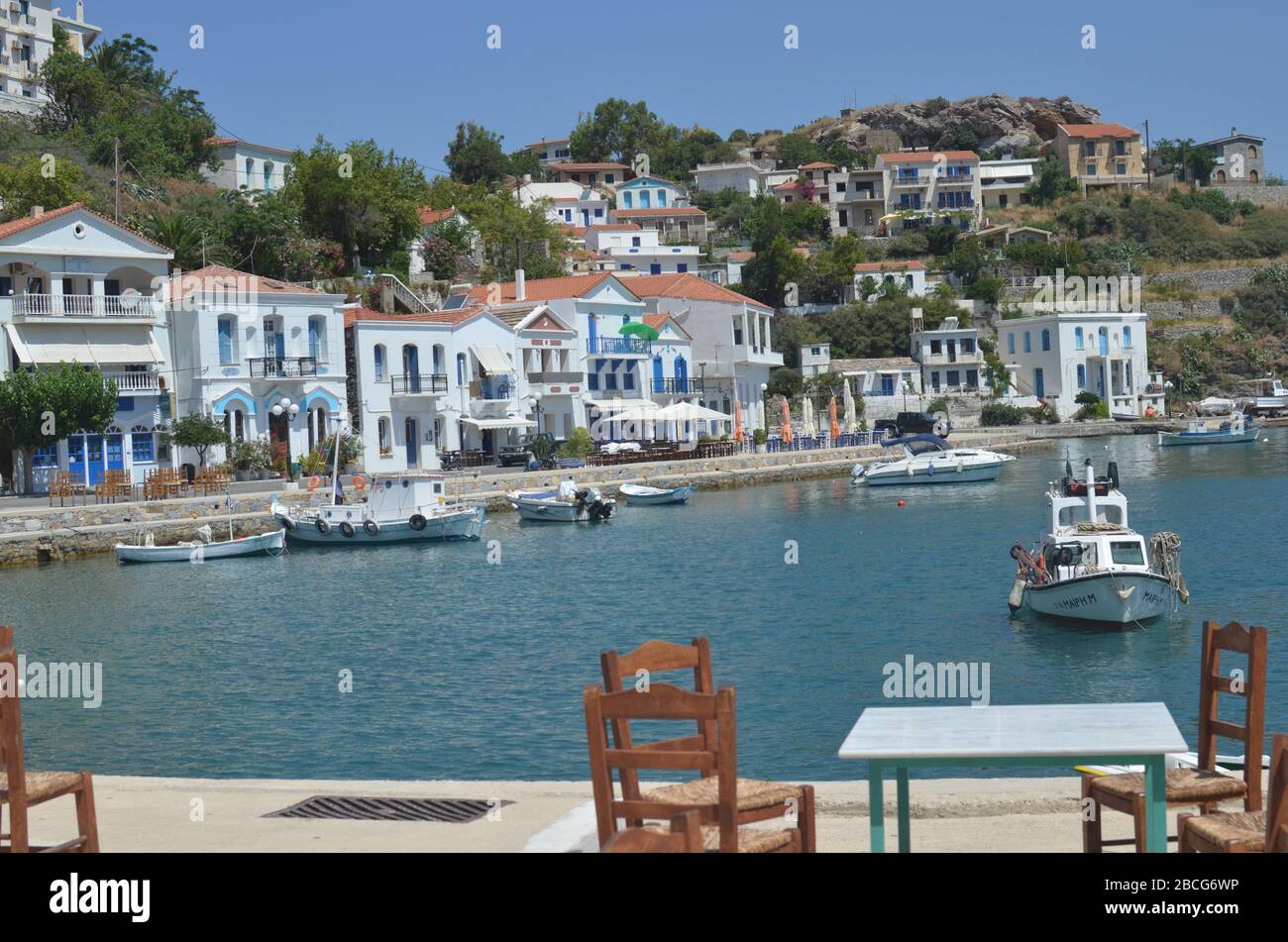 Evdilos, Ikaria Island Stock Photo