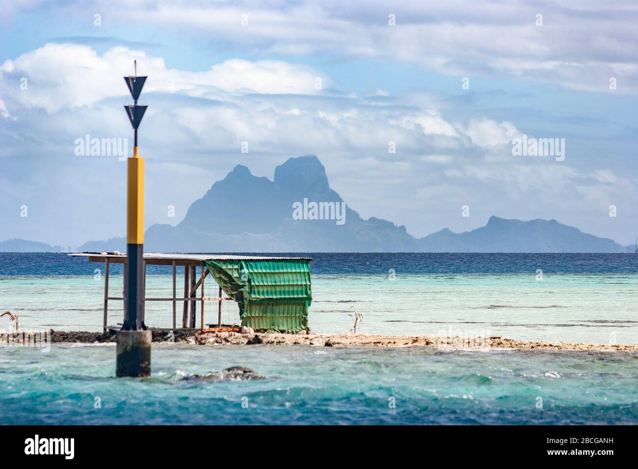 Spectacular view on Bora Bora Island , Society Islands, French