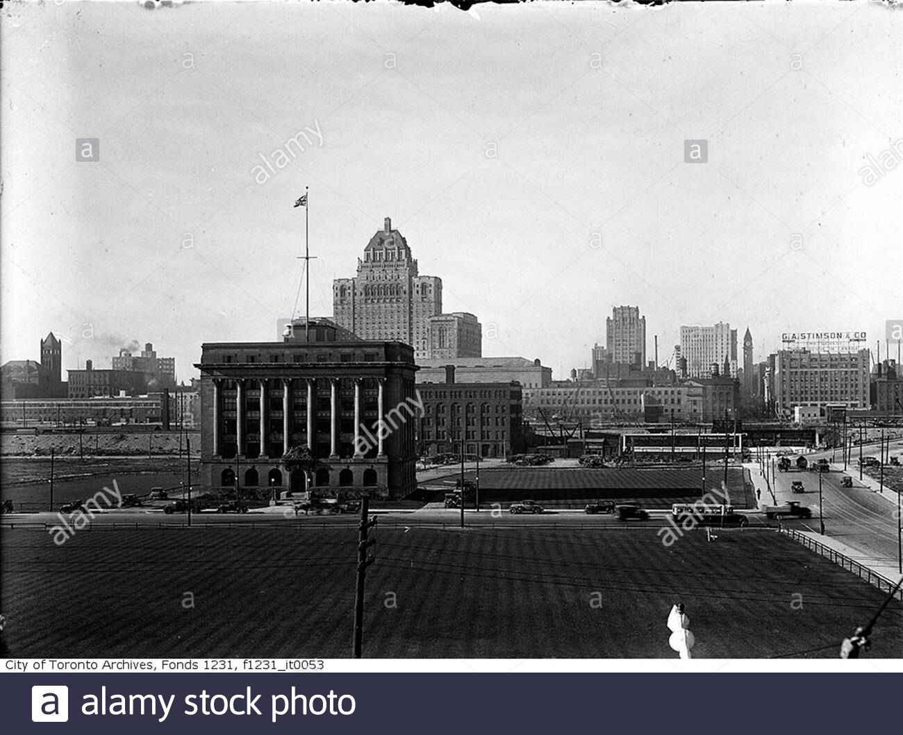 Aerial View Of Toronto From South Of Toronto Harbour Commission