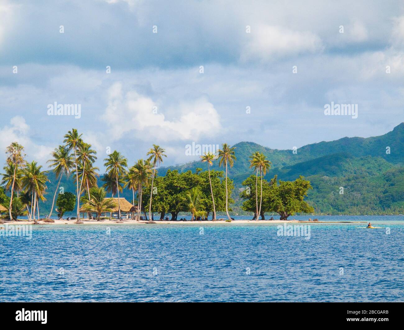 Barrier Reef of Raiatea Island, French Polynesia, Society Islands, south pacific Stock Photo