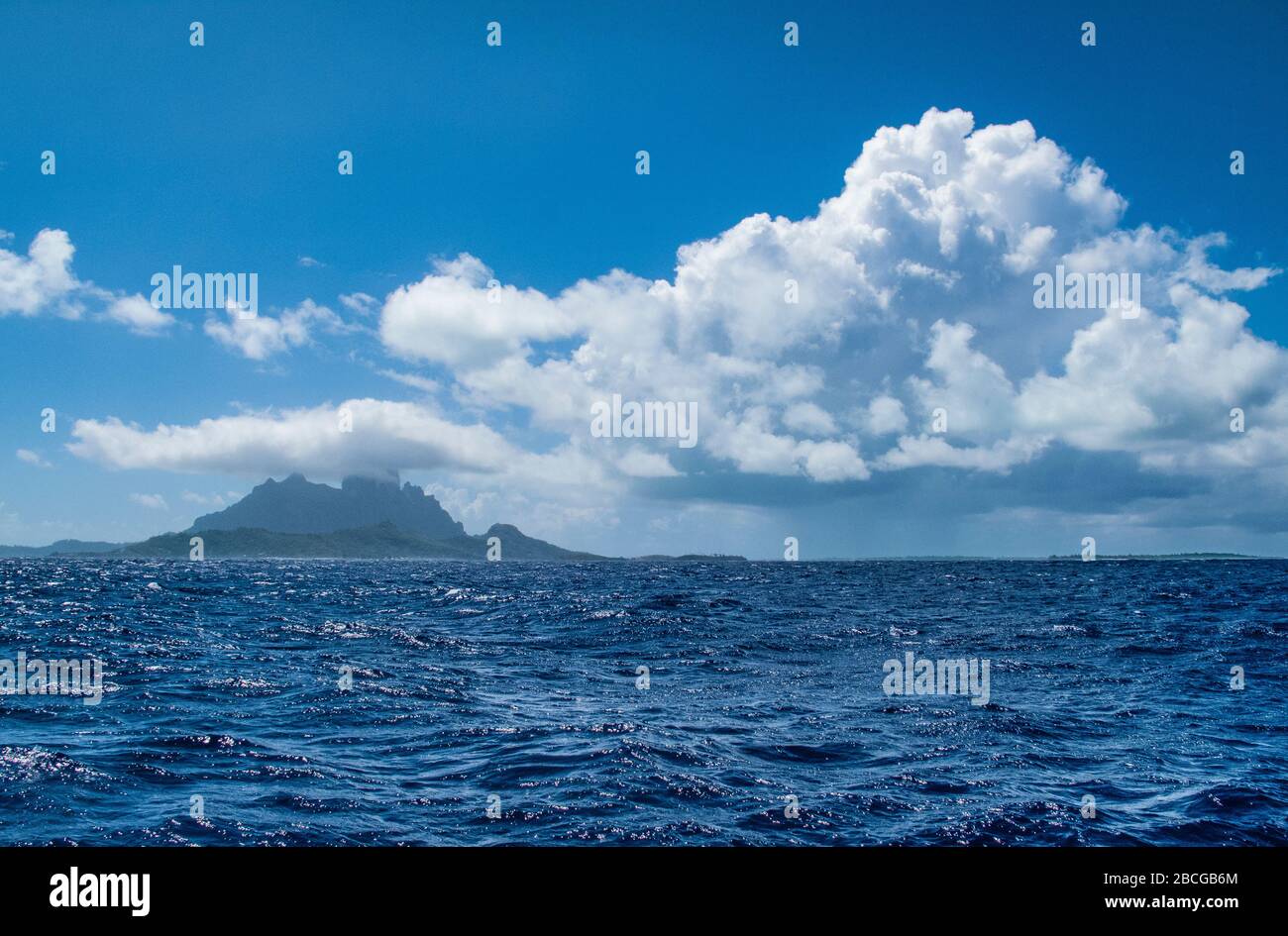 Spectacular view on Bora Bora Island , Society Islands, French