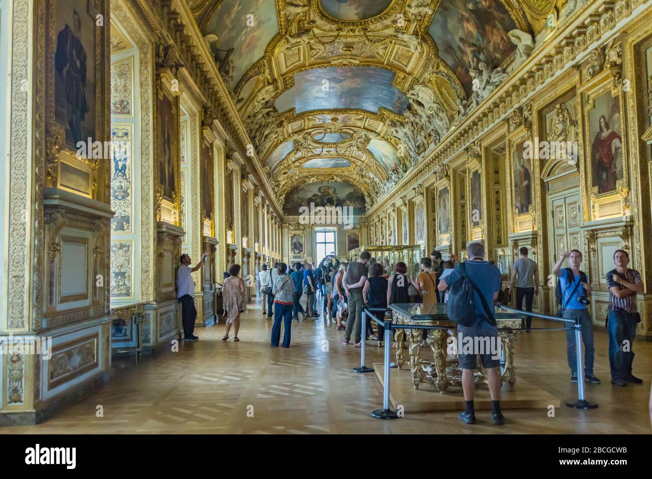 Paris, France June 24, 2016 Louvre Museum in Paris, France. Many people appreciate paintings