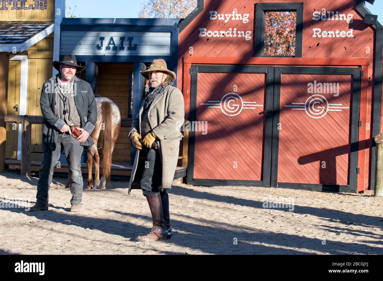Cowboys of the pretend "Cataract Creek Gang" show in Williams, Arizona