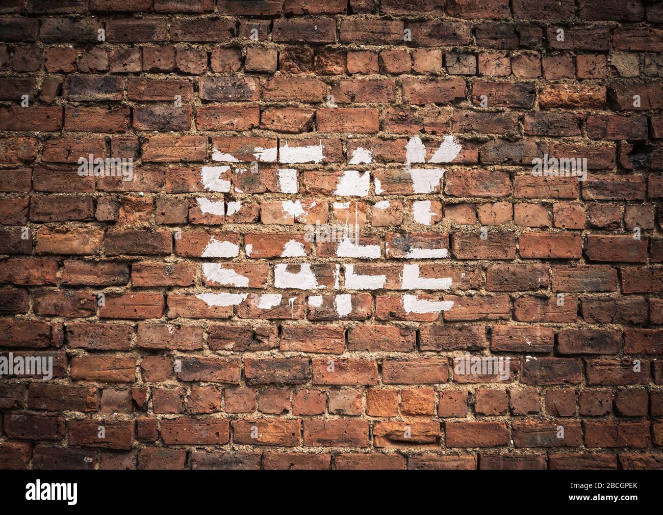 Graffiti saying stay safe hi-res stock photography and images - Alamy