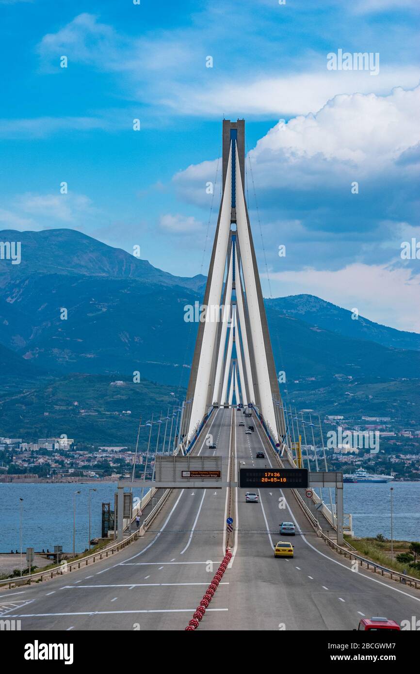 The Mega structure bridge of Rio Antirio (Charilaos Trikoupis bridge