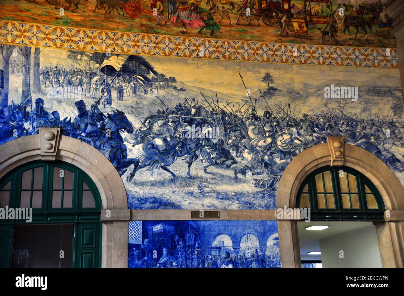 Azulejos in Porto Mainstation Stock Photo