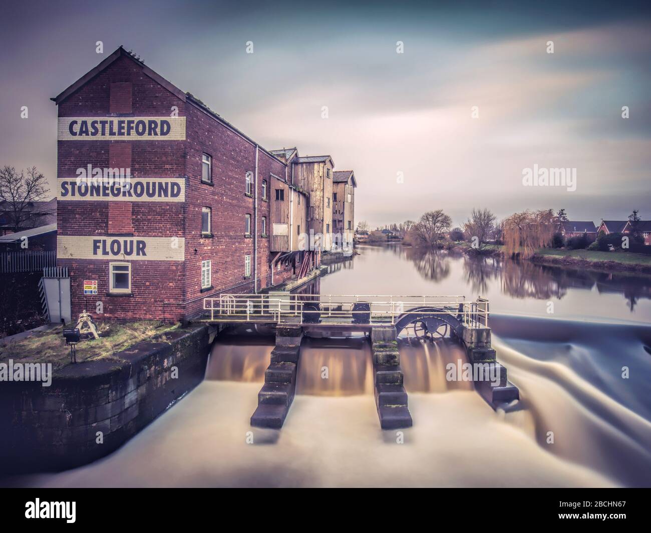 Castleford West Yorkshire, England. Morning at the River Aire