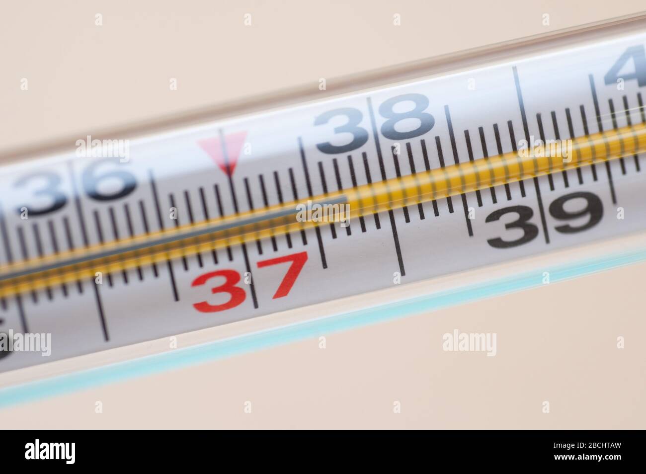 Syringe shows high temperature Stock Photo Alamy