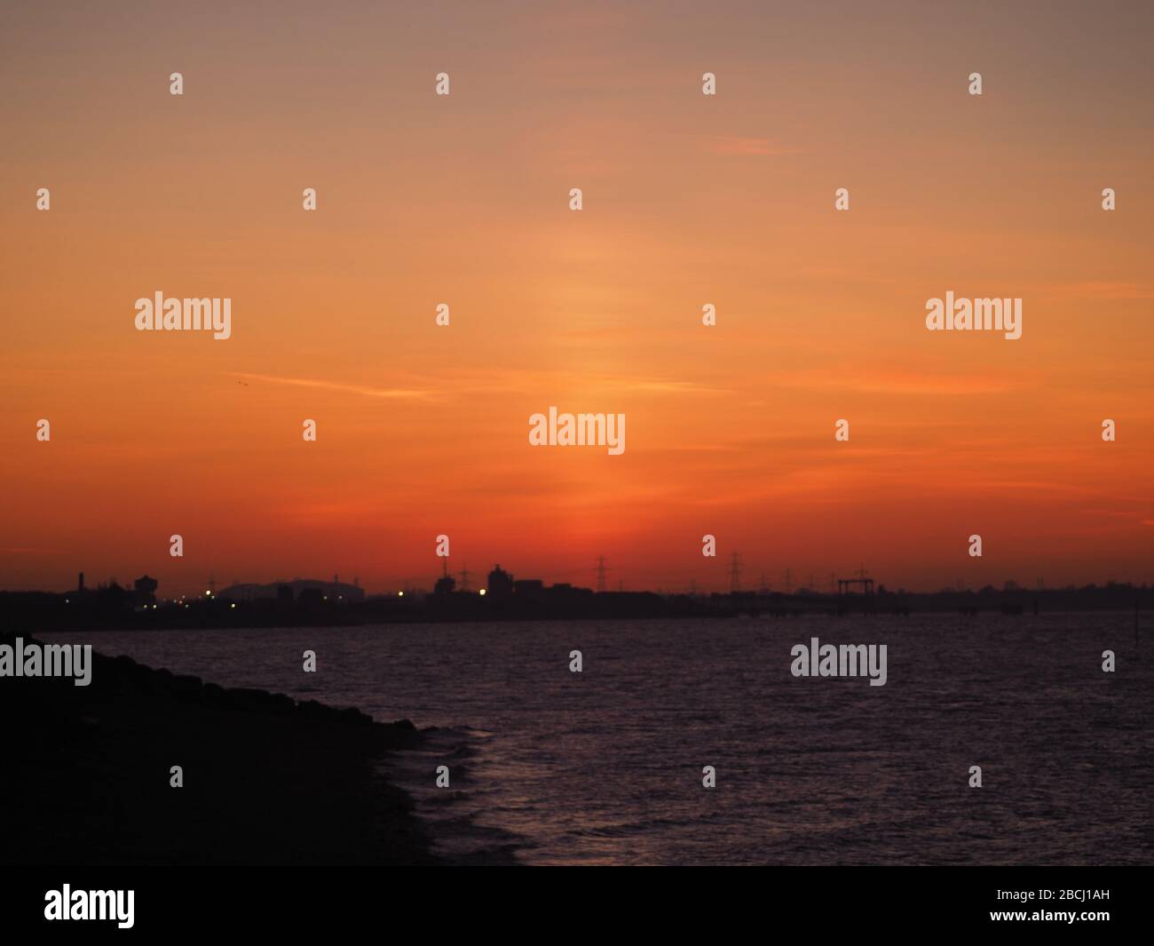 Light pillar after sunset hires stock photography and images Alamy