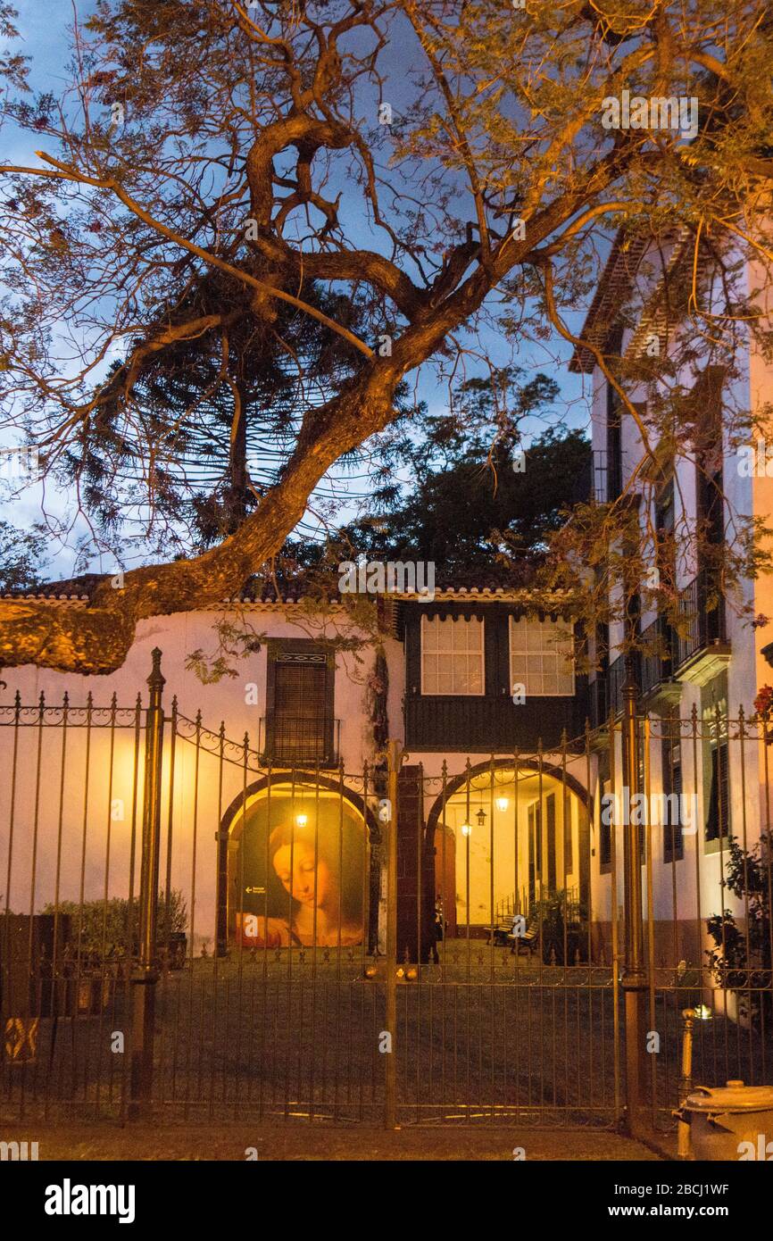 the museum of Quinta das Cruzes in the city centre of Funchal on the Island Madeira of Portugal.   Portugal, Madeira, April 2018 Stock Photo