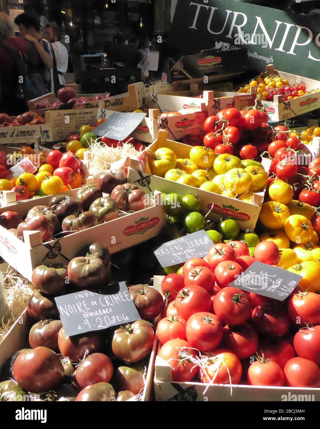 Fresh Produce at Turnips Borough Market Stock Photo