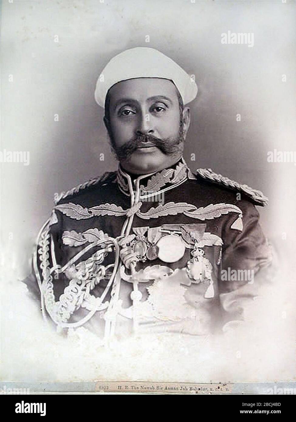 "English H.E The Nawab Sir Asman Jah Bahadur, K.C.I.E; circa 1800 date
