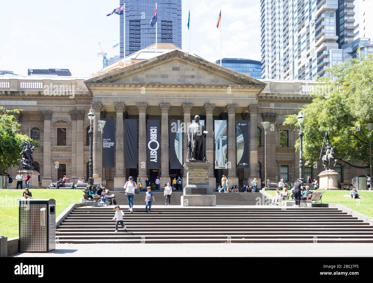 State Library Victoria, Swanston Street, City Central, Melbourne, Victoria, Australia Stock Photo