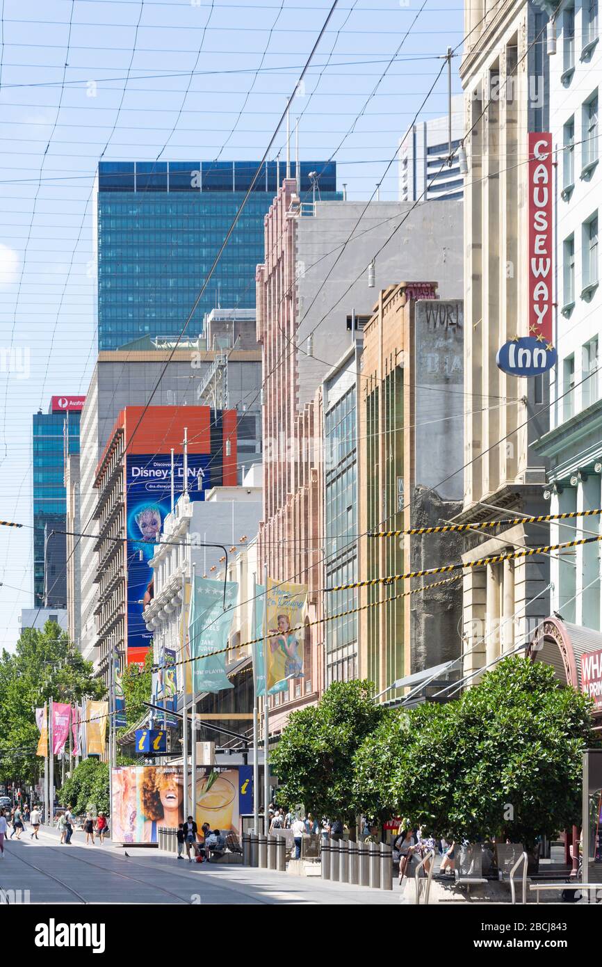 Bourke Street, City Central, Melbourne, Victoria, Australia Stock Photo