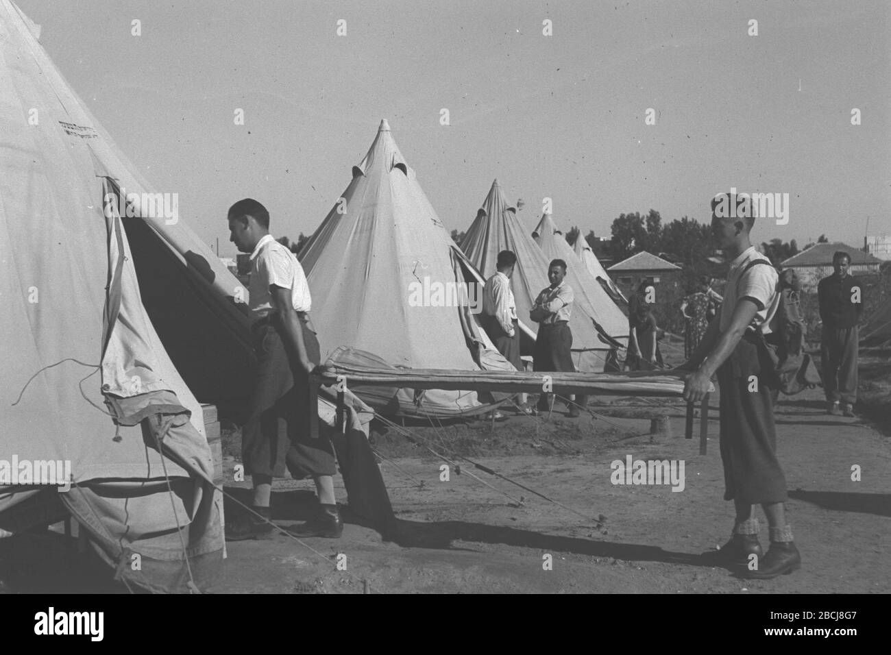 In The English Camp Black And White Stock Photos Images Alamy