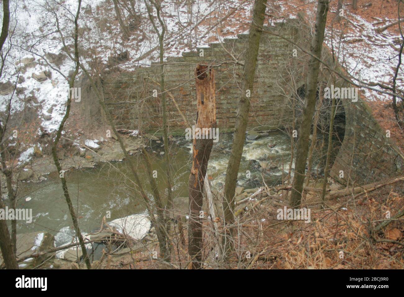 Brandywine Falls in Winter, Ohio Stock Photo Alamy