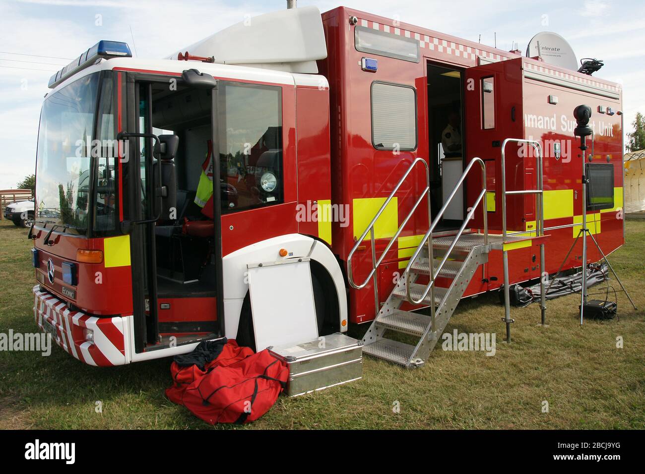 fire service command and control unit at incident Stock Photo Alamy