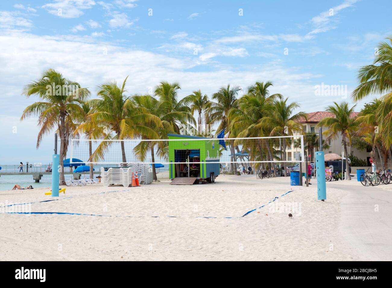 Higgs Beach, one of the few sandy beaches on Key West, Florida, United