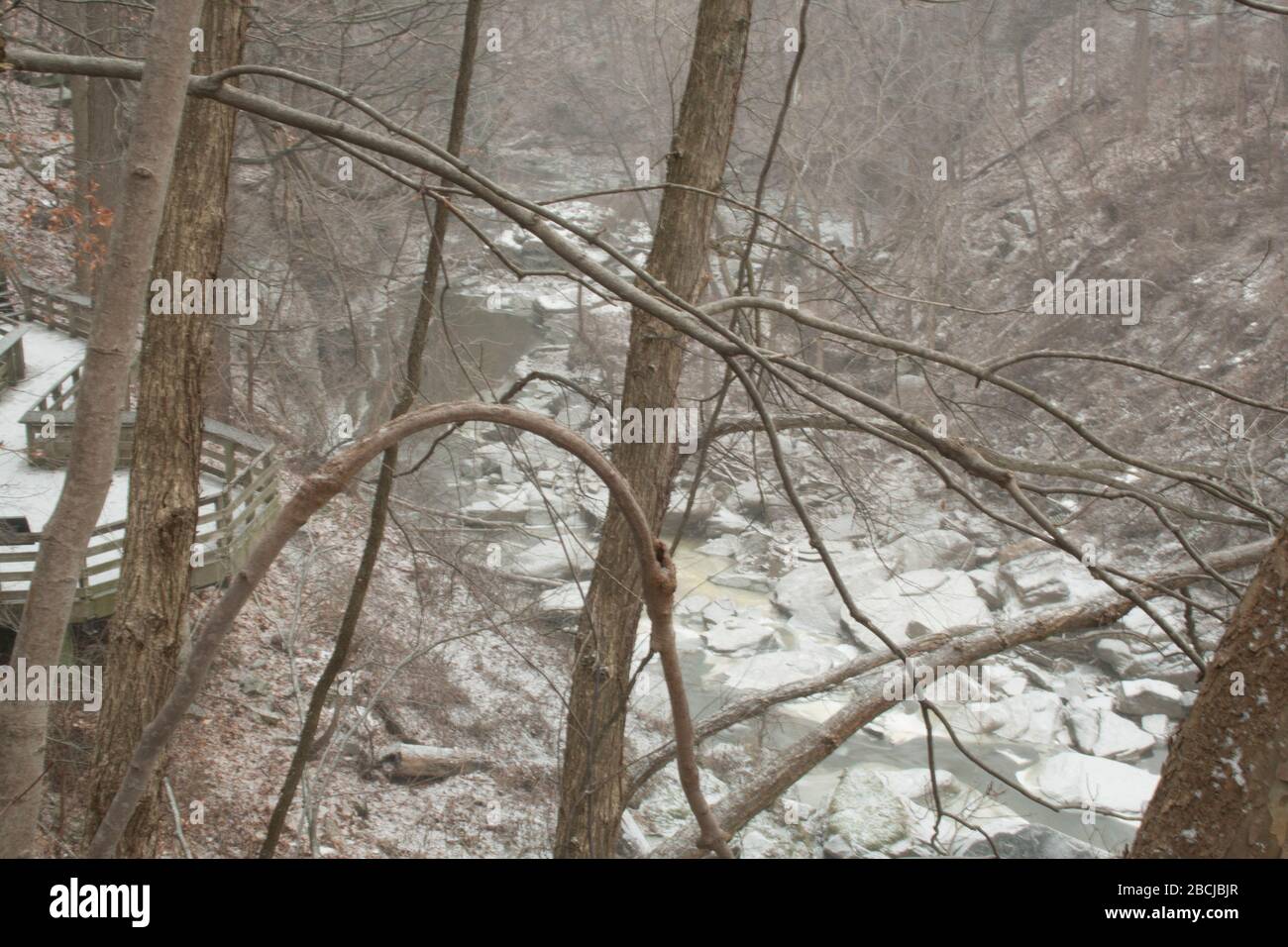 Brandywine Falls in Winter, Ohio Stock Photo Alamy