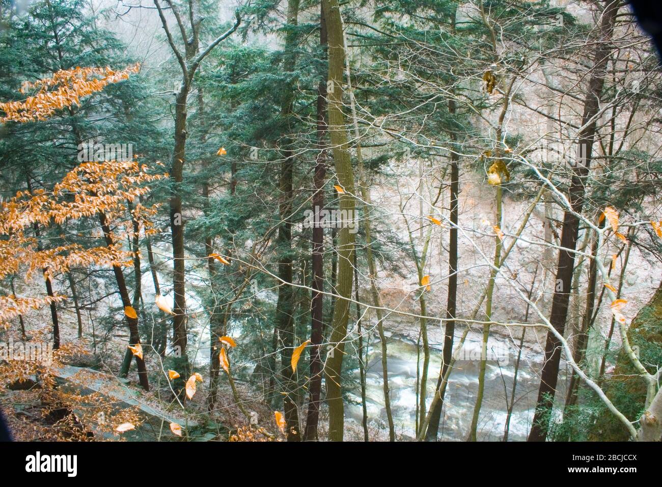 Brandywine Falls in Winter, Ohio Stock Photo Alamy