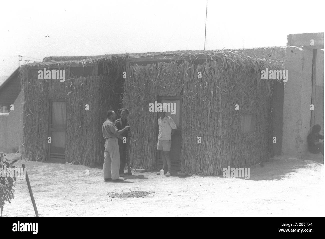 English Kibbutz Tirat Zvi Members Outside Their Straw Huts O E O Ss O E I O O E O U C I O O O U U O I U O O I Ss C C U I U 14 June 1939 This Is Available From National Photo