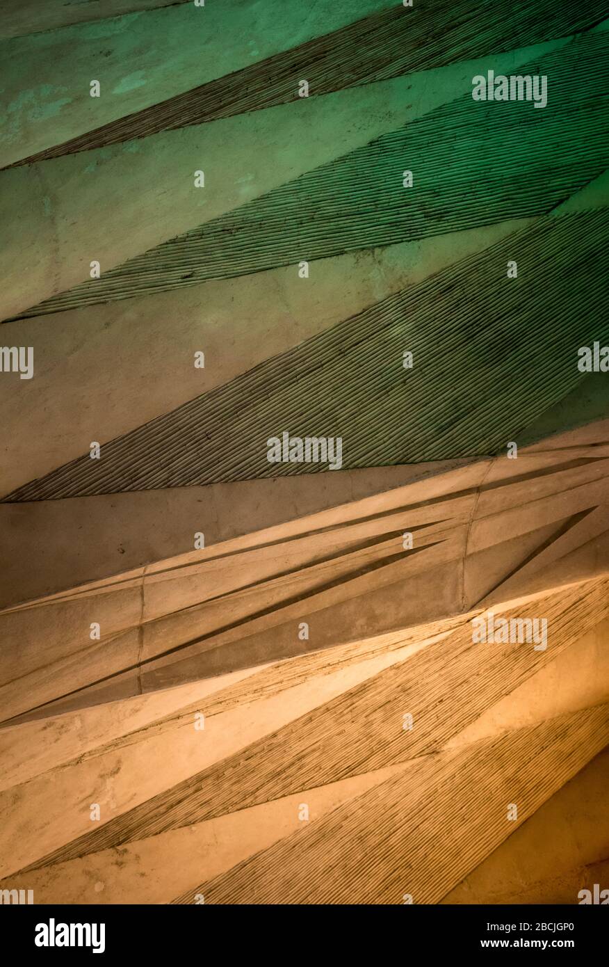 Interior detail of Basílica de la Sagrada Família, designed by Antoni Gaudí in Barcelona, Spain Stock Photo