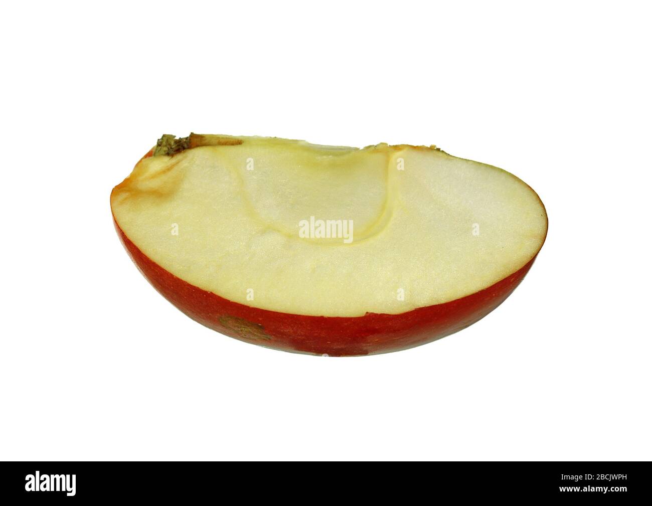 Ripe red apple half fruit with seeds isolated on white background. Half ...