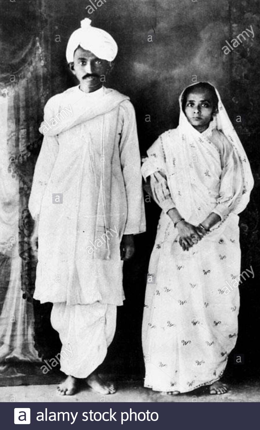 Mahatma Gandhi Wife Kasturba Gandhi High Resolution Stock Photography ...