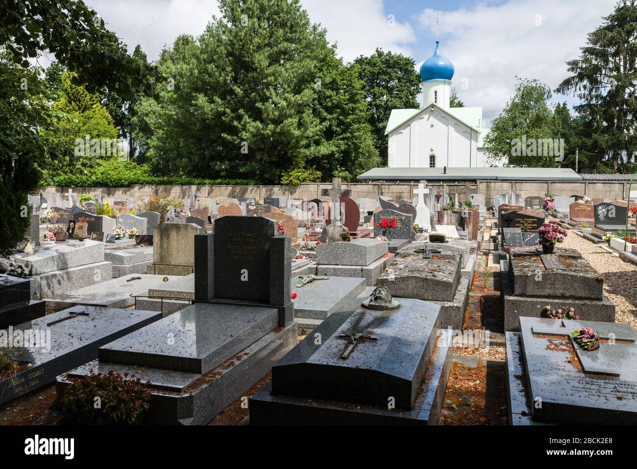 Sainte Genevieve des Bois russian cemetery Stock Photo