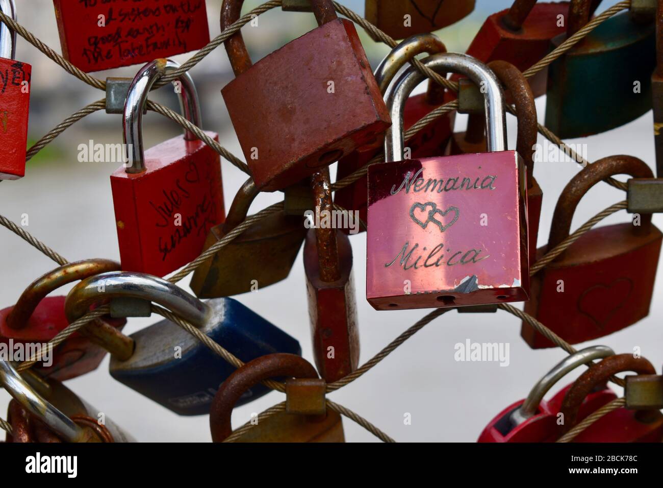 The lock bridge in Salzburg, Austria Stock Photo Alamy