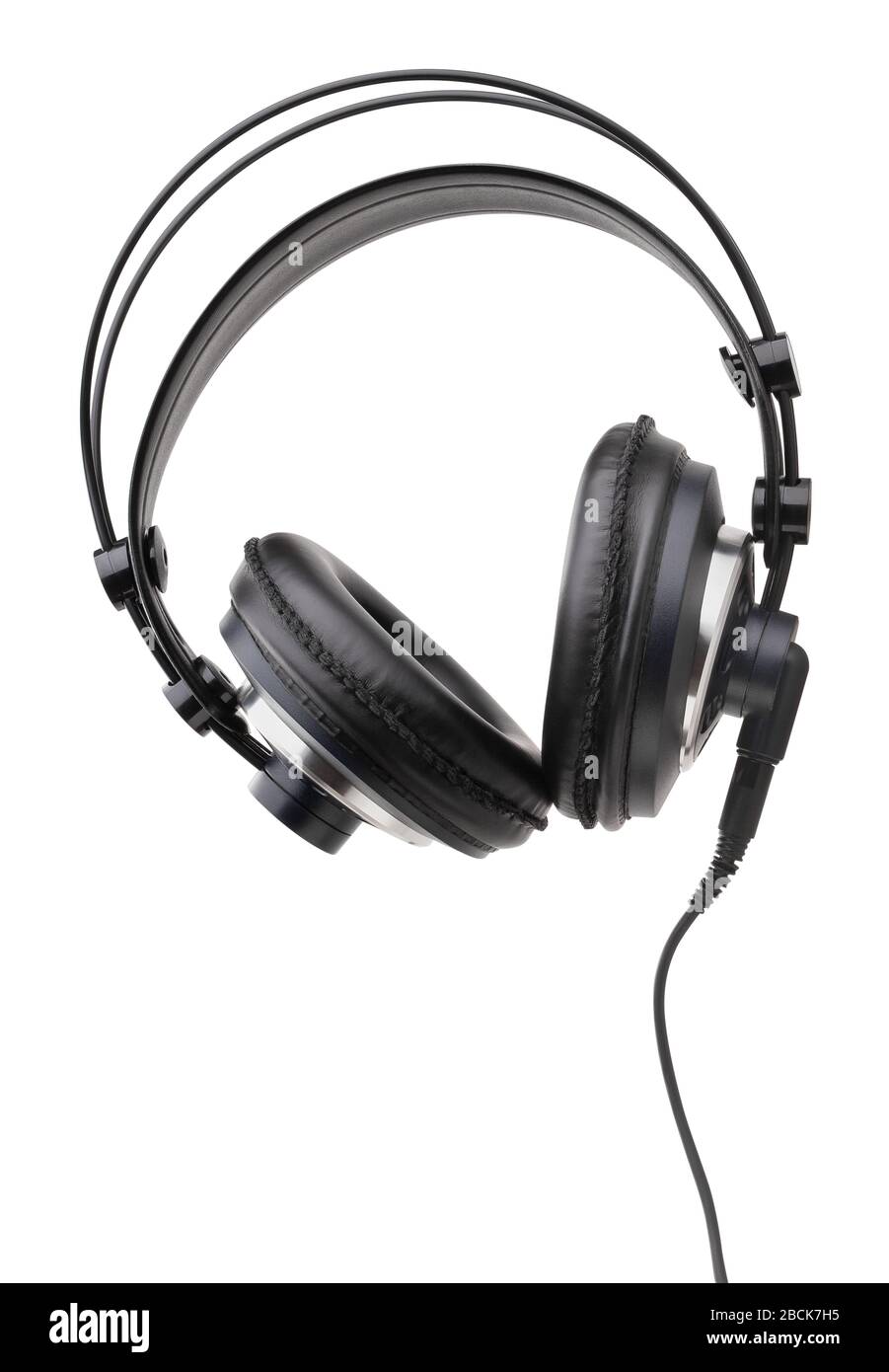 monitor headphones path isolated on white Stock Photo