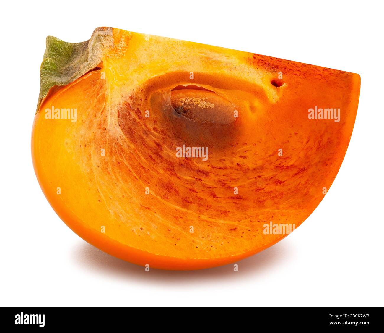 kinglet persimmons path isolated on white Stock Photo