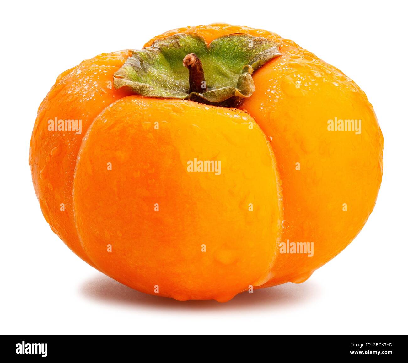 kinglet persimmons path isolated on white Stock Photo