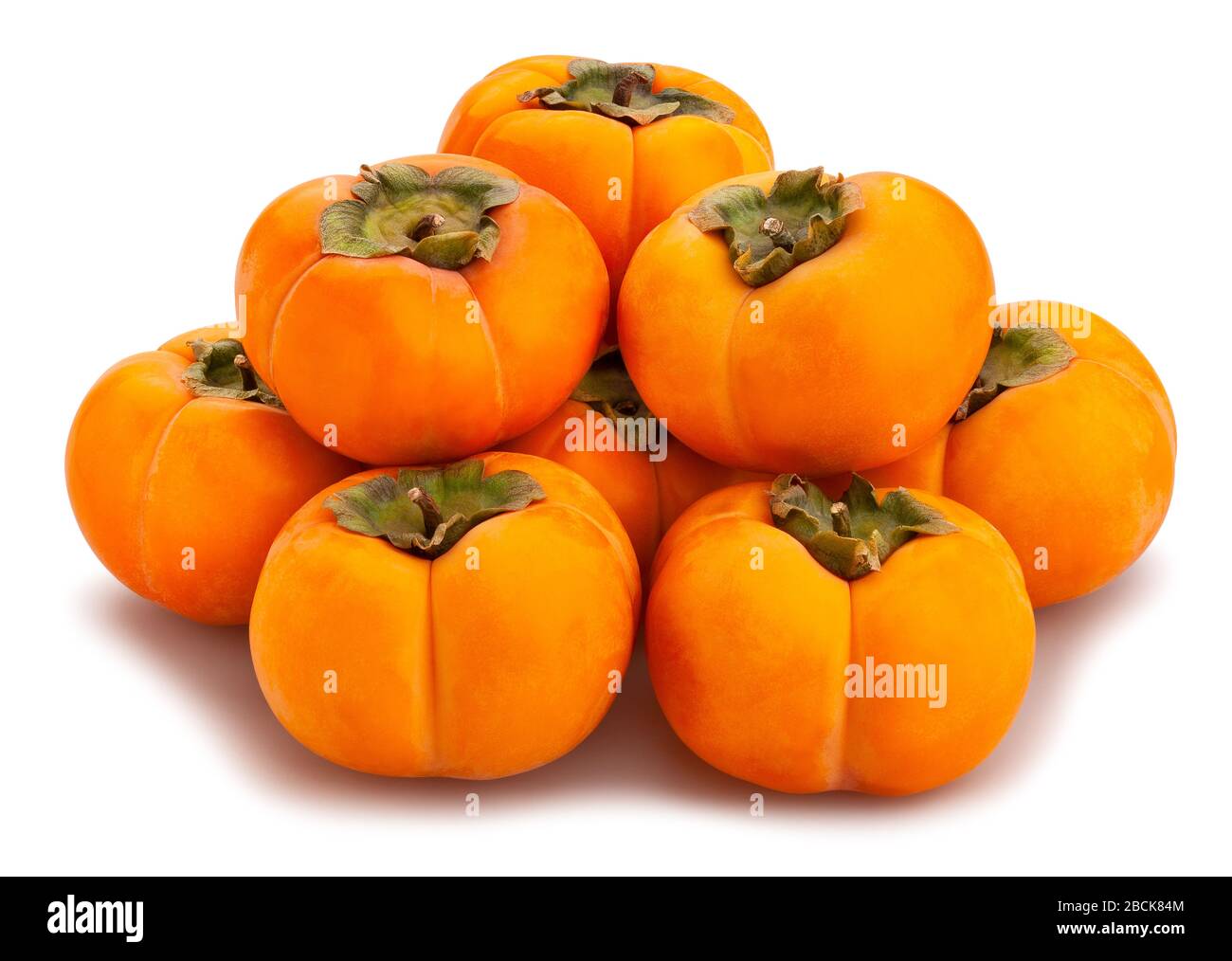 kinglet persimmons path isolated on white Stock Photo