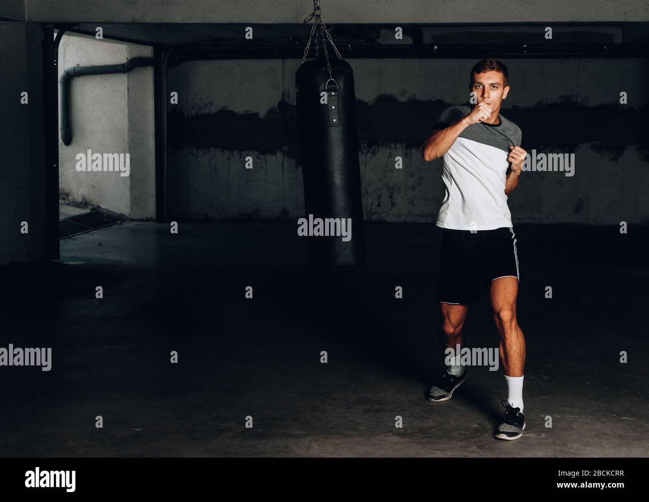 Shadow male boxer training practicing hi-res stock photography and ...