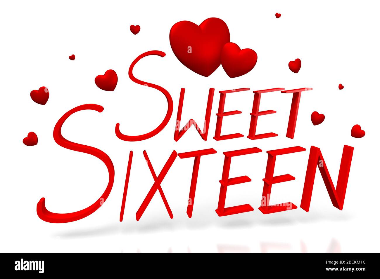 3D Sweet sixteen concept Stock Photo Alamy