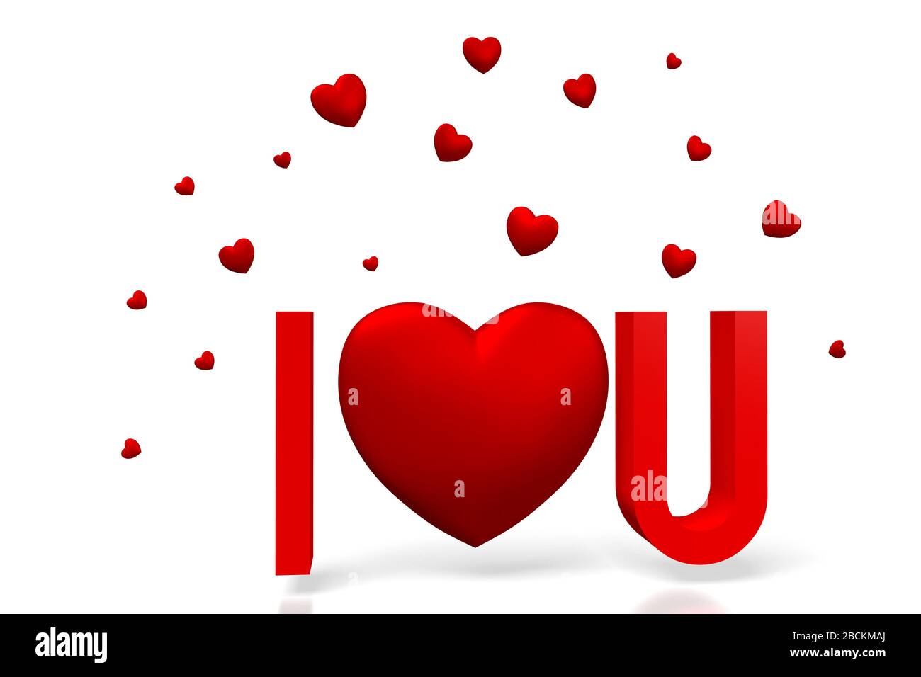 3D I love you card Stock Photo - Alamy
