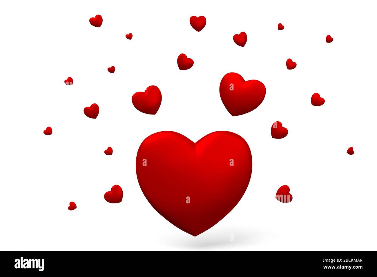 3D love, hearts card Stock Photo - Alamy