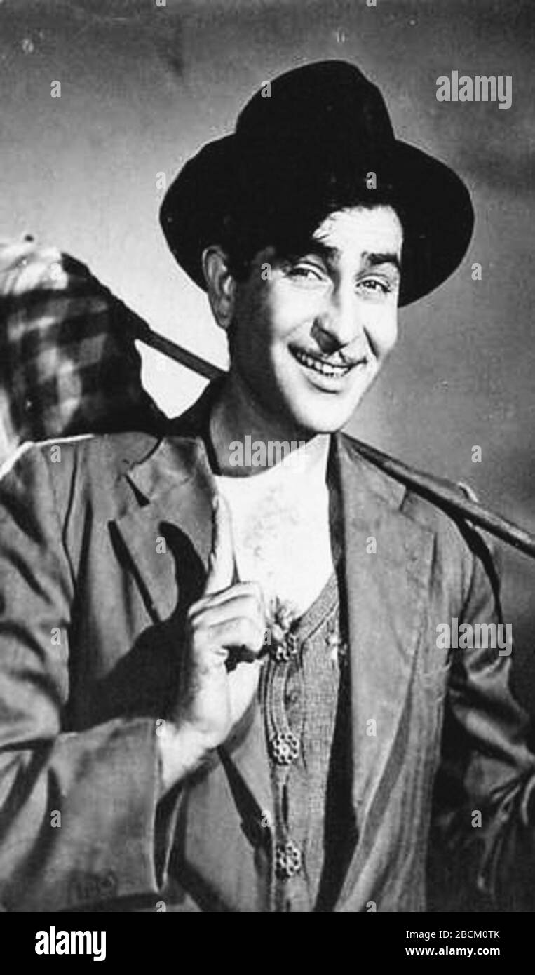 Actor Raj Kapoor in the film Shree 420; 1955; Movie stills from ...