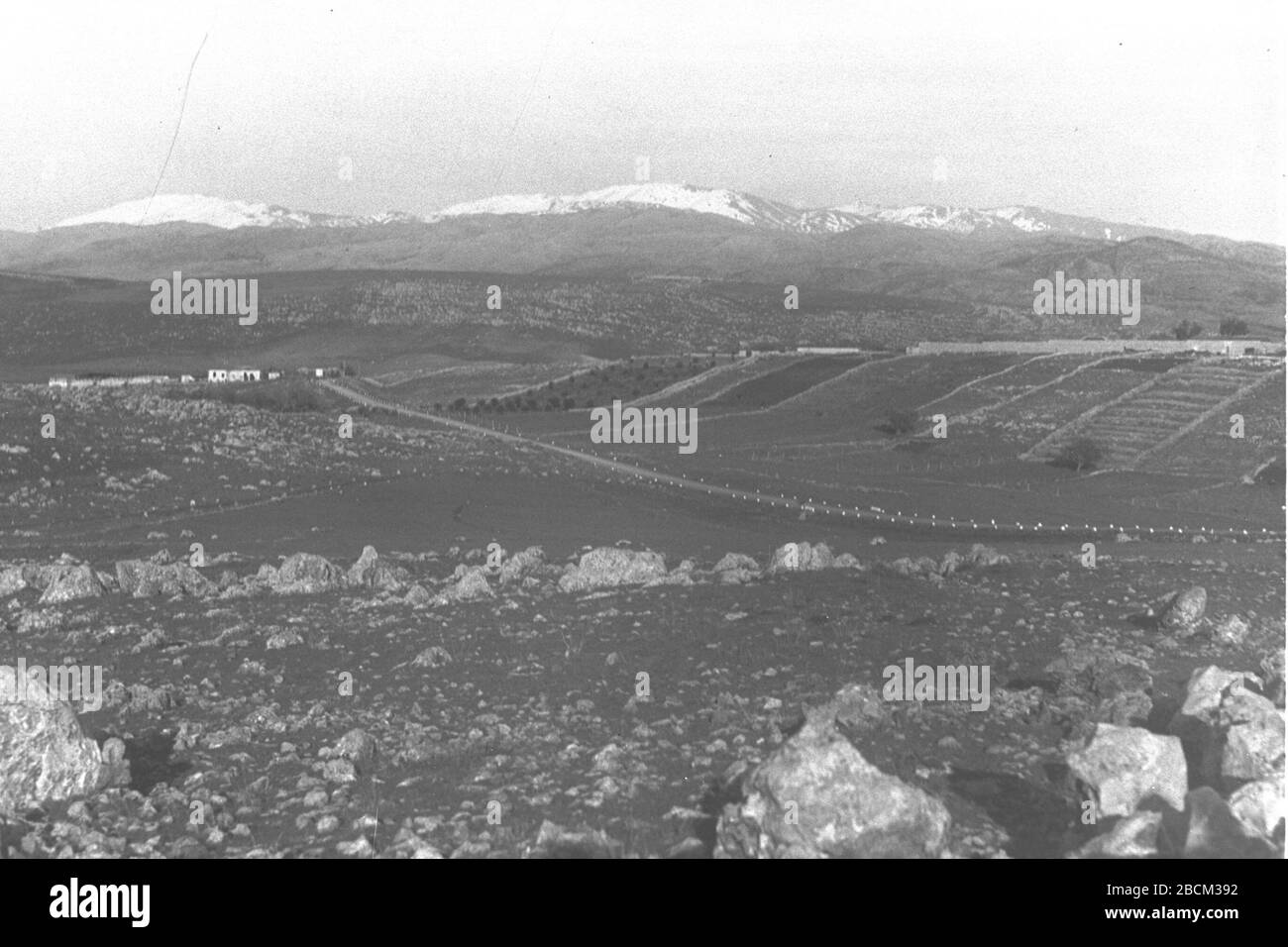 English Snow Covered Slopes Of Mt Hermon Seen From Metula I C U I O U I U I U I C U I U U O I U I 30 March 1937 This Is Available From National Photo Collection Of Israel Photography Dept Goverment Press