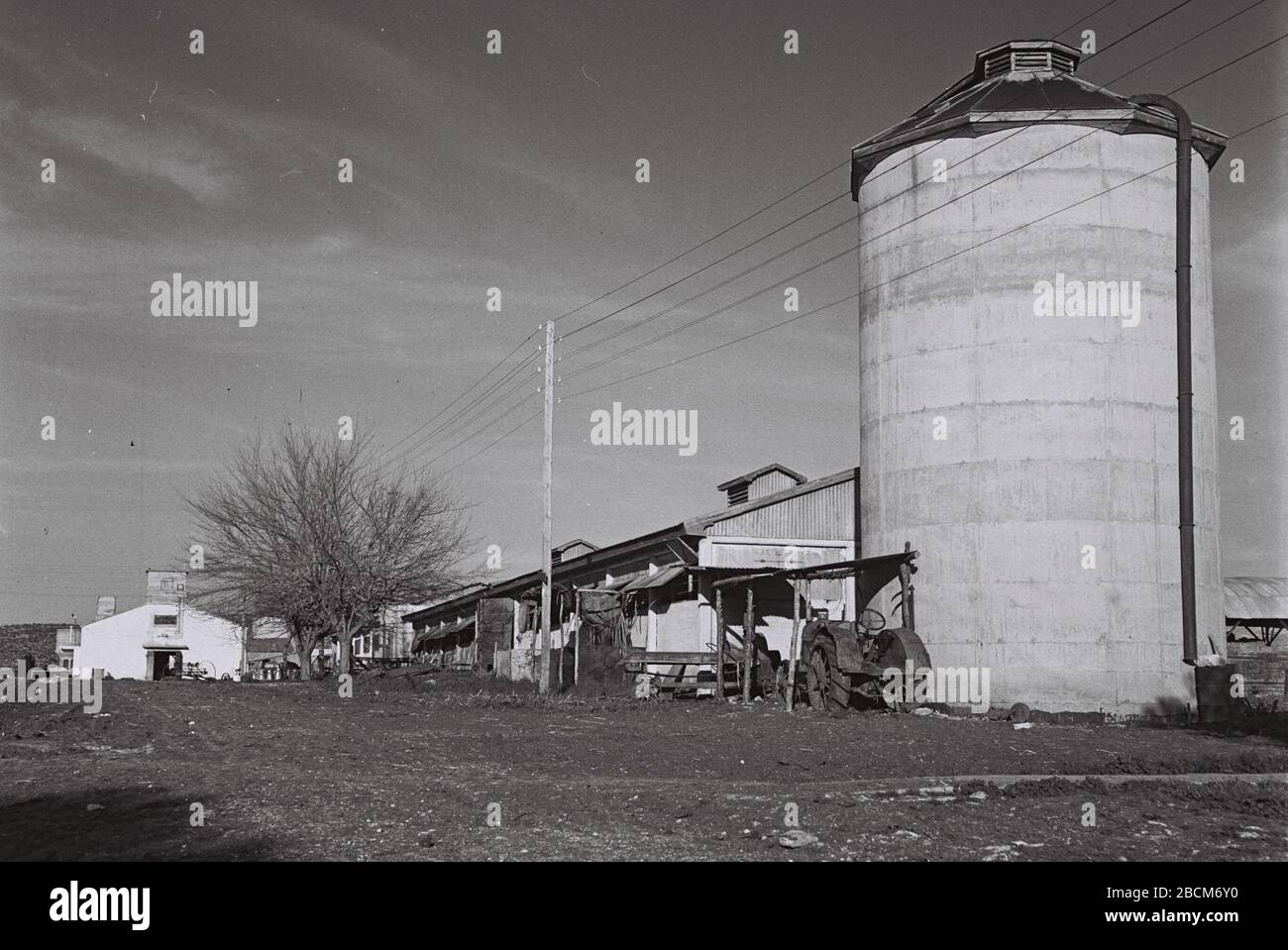 English The Agricultural Compound At Kibbutz Ramat David E N I I U C Ss E Ss O E I U I I I 30 September 1946 This Is Available From National Photo Collection Of Israel Photography Dept Goverment Press Office Link